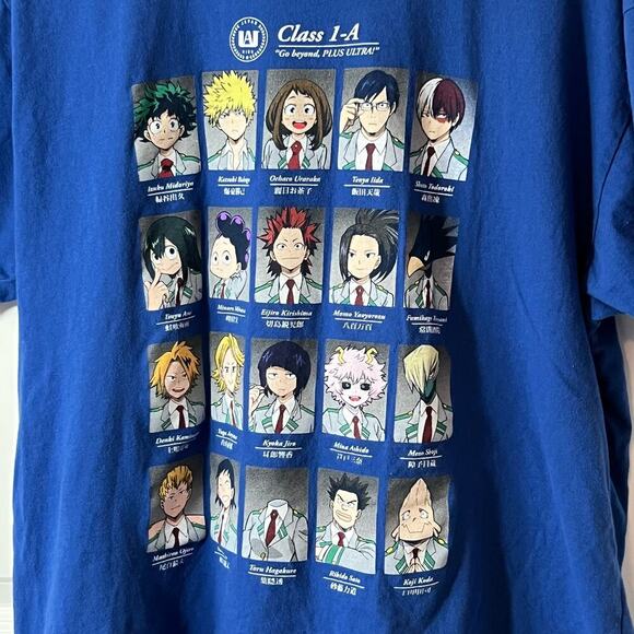 My Hero Academia Men's Blue T Shirt Size XL - Picture 2 of 6